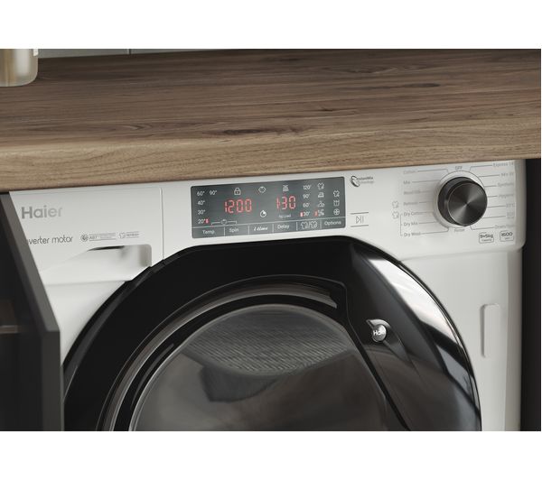 HAIER Series 4 HWDQ90B416FWB-UK Integrated 9 kg Washer Dryer