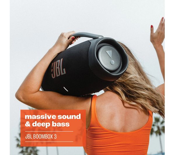JBL Boombox 3 Portable Bluetooth Speaker - Black