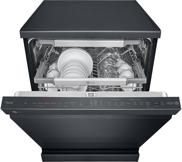 LG TrueSteam DF455HMS Full-size WiFi-enabled Dishwasher - Matte Black