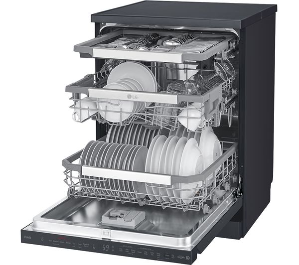LG TrueSteam DF455HMS Full-size WiFi-enabled Dishwasher - Matte Black