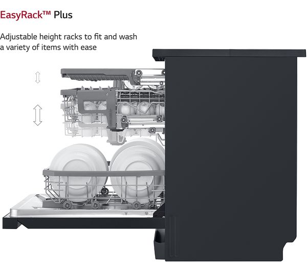 LG TrueSteam DF455HMS Full-size WiFi-enabled Dishwasher - Matte Black
