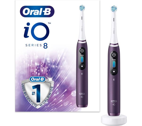 ORAL B iO 9 Electric Toothbrush - Black Lava & Rose Quartz Duo