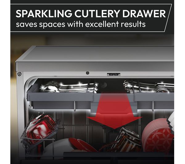 HOOVER H-Dish 500 HF6B4S1PX Full-size Smart Dishwasher - Stainless Steel