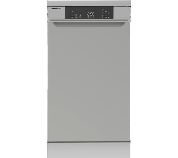 SHARP QW-NS1CF49ES-EN Slimline Dishwasher - Silver