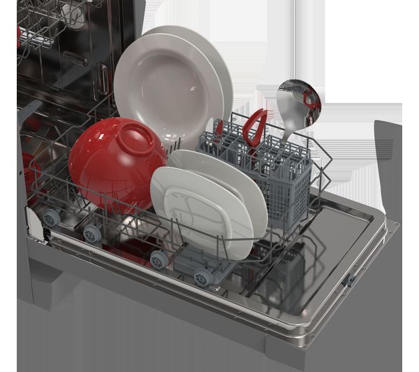 SHARP QW-NS1CF49ES-EN Slimline Dishwasher - Silver