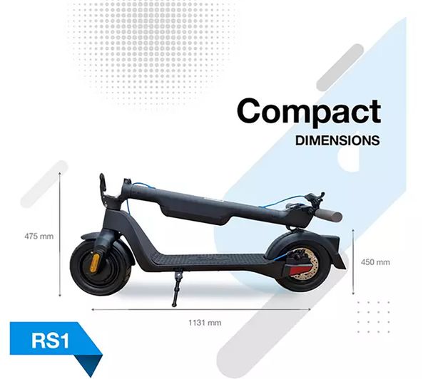 RILEY RS1 V2 Electric Folding Scooter - Black