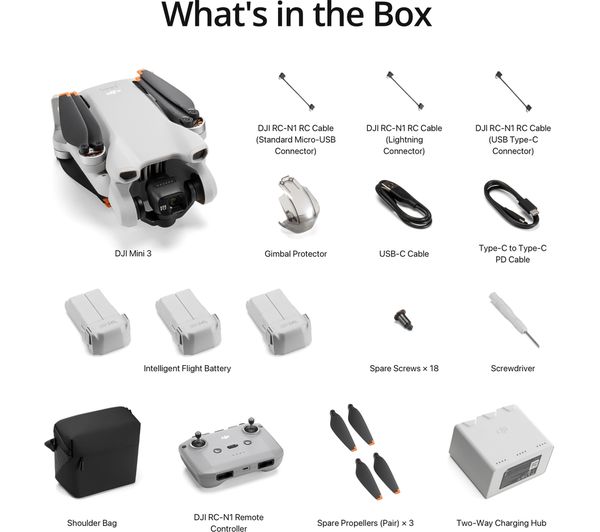 DJI Mini 3 Drone Fly More Combo - Grey