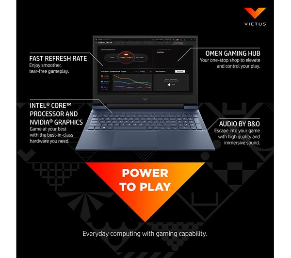 HP Victus 16-d1503na 16.1" Gaming Laptop - Intel® Core™ i5 RTX 3060 512 GB SSD