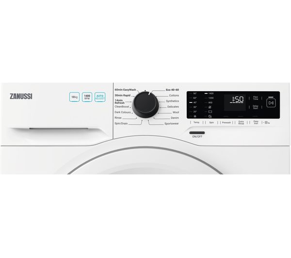ZANUSSI ZWF142E3PW 10 kg 1400 Spin Washing Machine - White