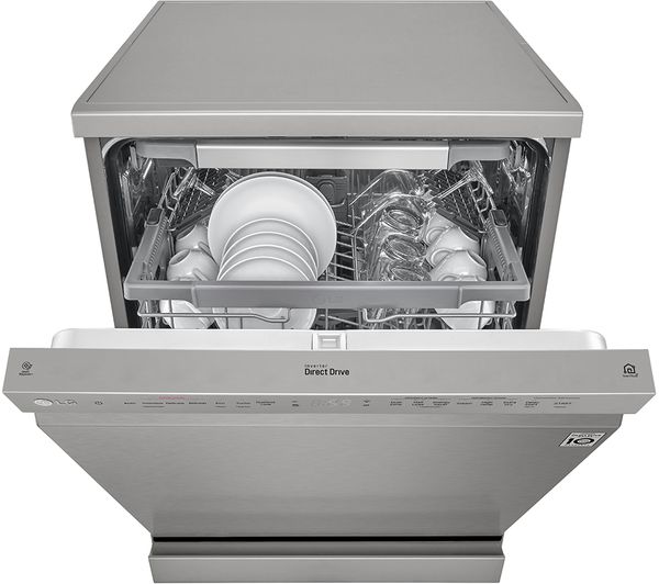 LG TrueSteam DF325FPS Full-size WiFi-enabled Dishwasher - Shiny Steel