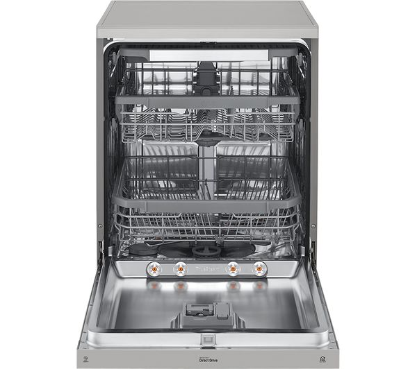 LG TrueSteam DF325FPS Full-size WiFi-enabled Dishwasher - Shiny Steel