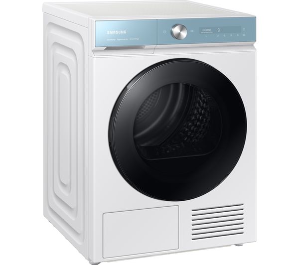 SAMSUNG Bespoke Series 8 Super Speed Dry DV90BB9545GMS1 WiFi-enabled 9 kg Heat Pump Tumble Dryer – White