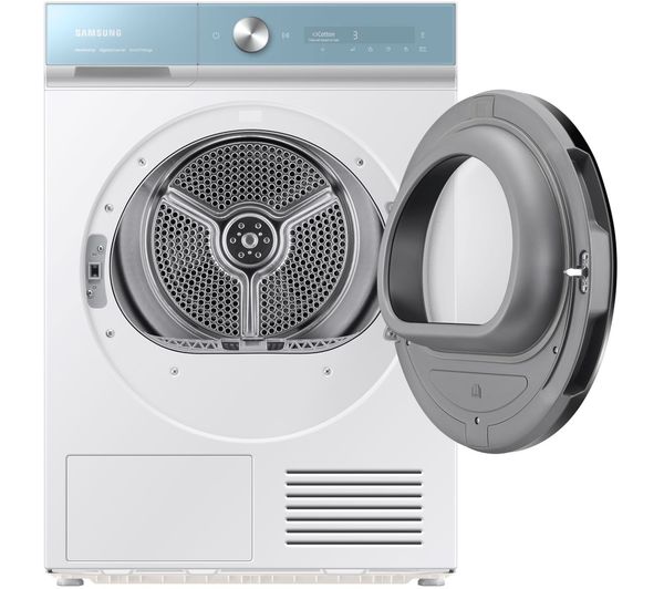 SAMSUNG Bespoke Series 8 Super Speed Dry DV90BB9545GMS1 WiFi-enabled 9 kg Heat Pump Tumble Dryer – White