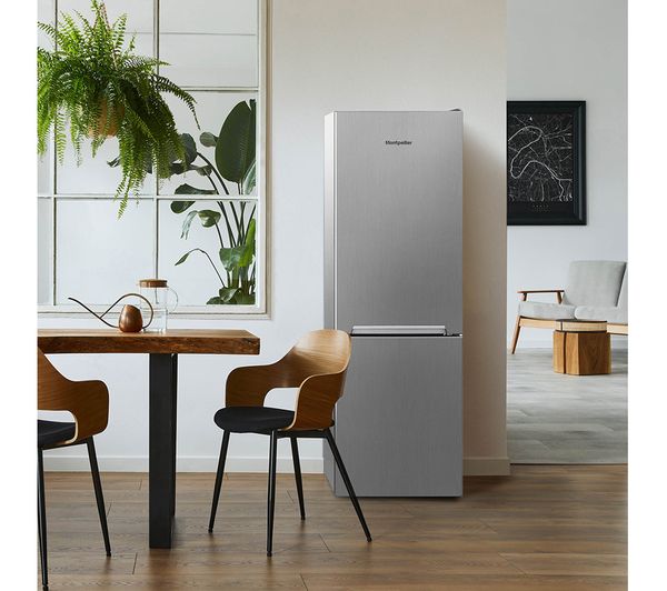 MONTPELLIER MNF1860X 60 40 Fridge Freezer - Dark Inox