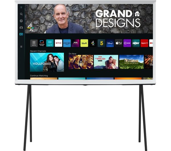 SAMSUNG The Serif QE43LS01BGUXXU 43" Smart 4K Ultra HD HDR QLED TV with Bixby & Amazon Alexa - Cloud White