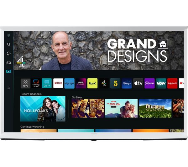 SAMSUNG The Serif QE43LS01BGUXXU 43" Smart 4K Ultra HD HDR QLED TV with Bixby & Amazon Alexa - Cloud White