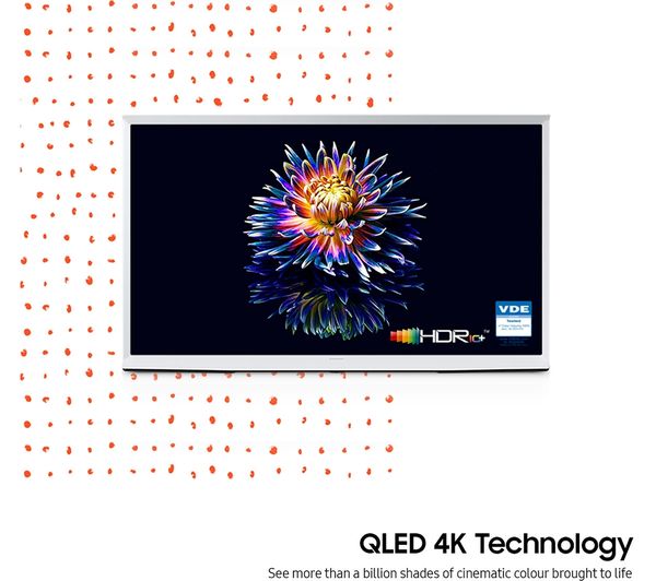SAMSUNG The Serif QE43LS01BGUXXU 43" Smart 4K Ultra HD HDR QLED TV with Bixby & Amazon Alexa - Cloud White