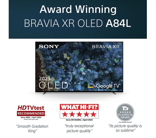 SONY BRAVIA XR-65A84LU 65" Smart 4K Ultra HD HDR OLED TV with Google TV & Assistant