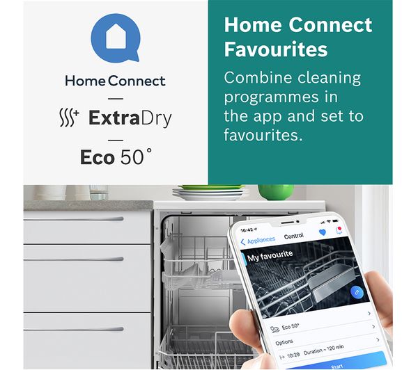 BOSCH Series 4 SMS4HKW00G Full-size WiFi-enabled Dishwasher - White