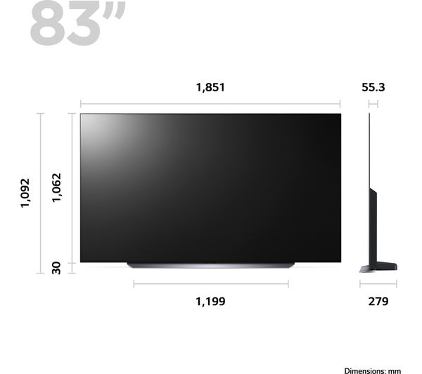 LG OLED83C34LA 83" Smart 4K Ultra HD HDR OLED TV with Amazon Alexa