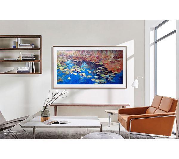 SAMSUNG The Frame Art Mode QE85LS03BGUXXU 85" Smart 4K Ultra HD HDR QLED TV with Bixby & Alexa