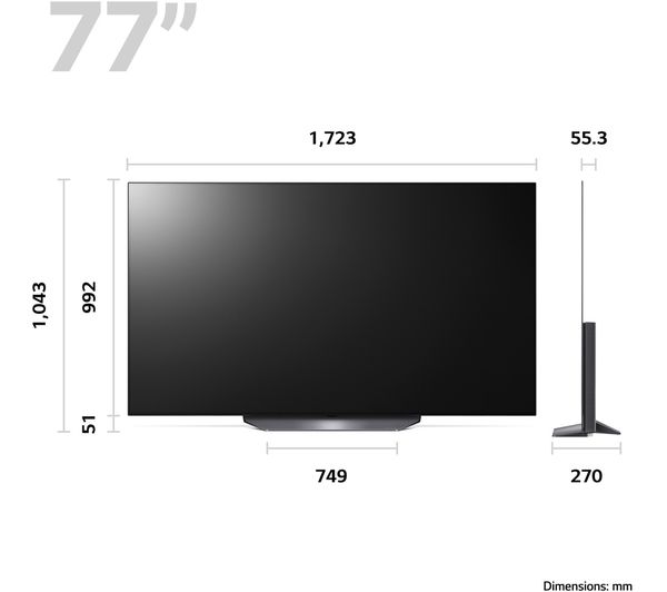 LG OLED77B36LA 77" Smart 4K Ultra HD HDR OLED TV with Amazon Alexa