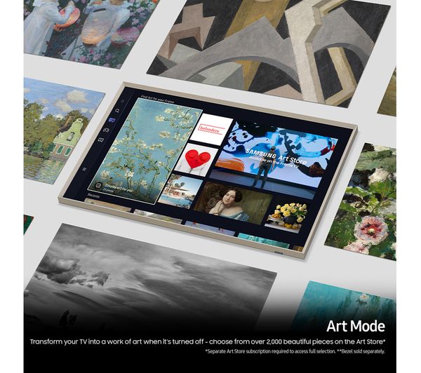 SAMSUNG The Frame Art Mode QE43LS03BGUXXU 43" Smart 4K Ultra HD HDR QLED TV with Bixby & Alexa