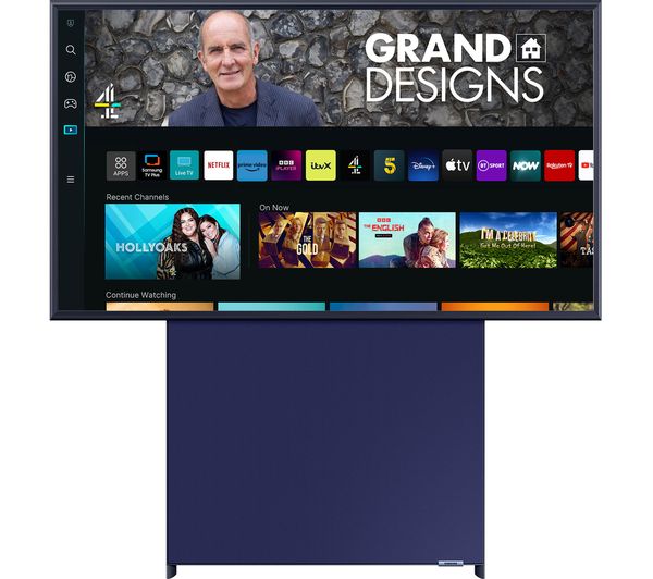 SAMSUNG The Sero QE43LS05BGUXXU 43" Smart 4K Ultra HD HDR QLED TV with Bixby & Alexa - Navy Blue