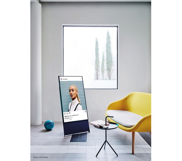 SAMSUNG The Sero QE43LS05BGUXXU 43" Smart 4K Ultra HD HDR QLED TV with Bixby & Alexa - Navy Blue