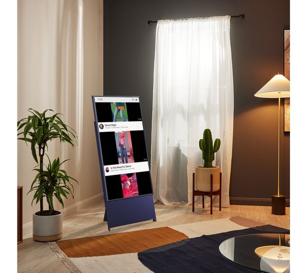 SAMSUNG The Sero QE43LS05BGUXXU 43" Smart 4K Ultra HD HDR QLED TV with Bixby & Alexa - Navy Blue