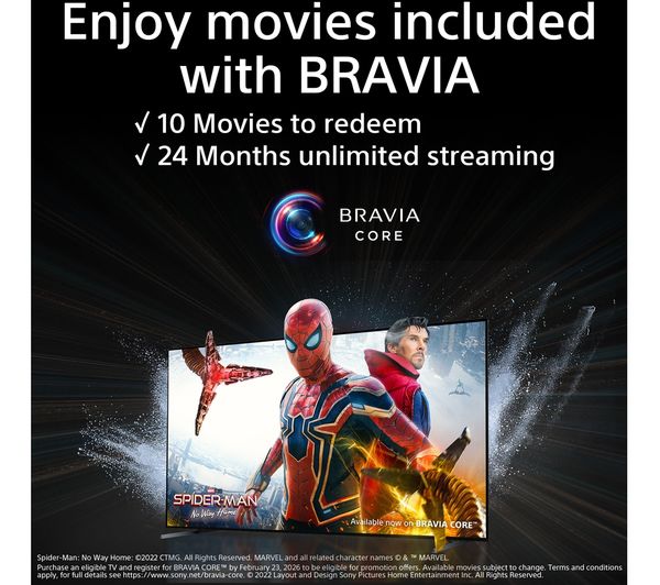 SONY BRAVIA XR-75X95LPU 75" Smart 4K Ultra HD HDR Mini LED TV with Google TV & Assistant