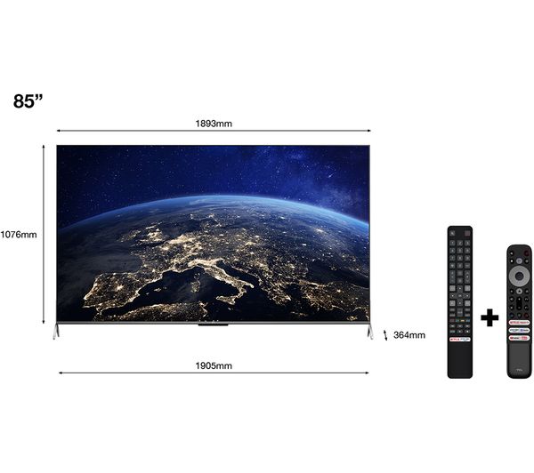 TCL 85C735K 85" Smart 4K Ultra HD HDR QLED TV with Google Assistant