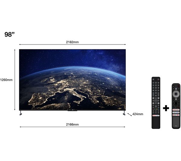 TCL 98C735K 98" Smart 4K Ultra HD HDR QLED TV with Google Assistant