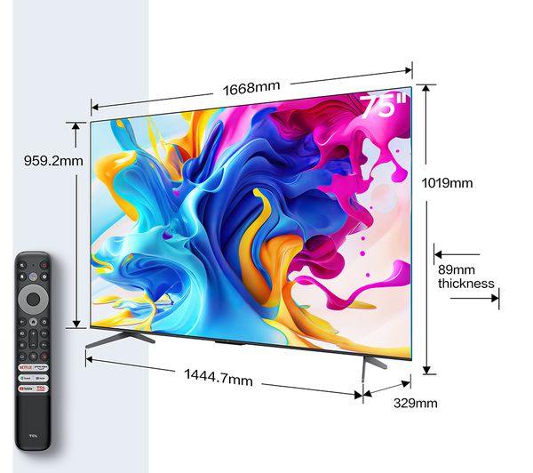 TCL 98C735K 98" Smart 4K Ultra HD HDR QLED TV with Google Assistant