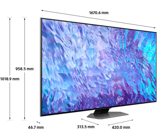 SAMSUNG QE75Q80CATXXU 75" Smart 4K Ultra HD HDR QLED TV with Bixby & Alexa