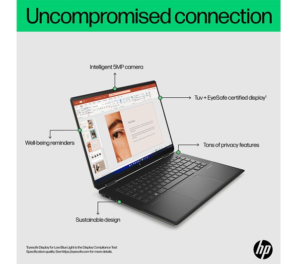 HP Spectre x360 16-f2500na 16" 2 in 1 Laptop - Intel® Core™ i7 1 TB SSD Black