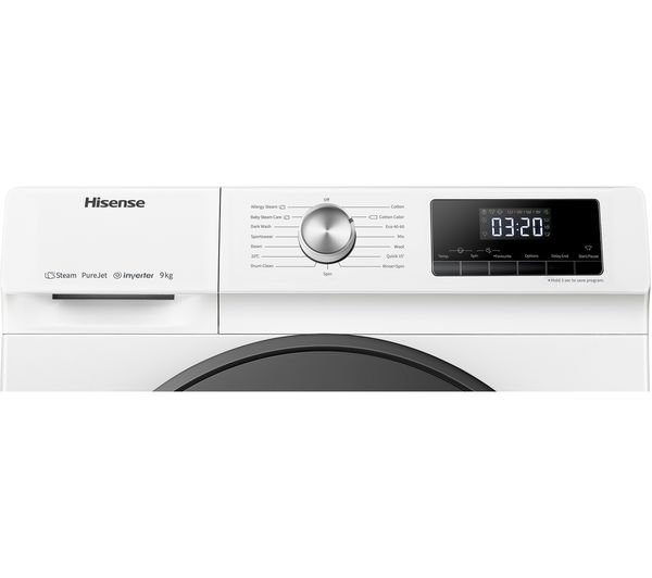 HISENSE 3 Series WFQA9014EVJM 9 kg 1400 rpm Washing Machine - White