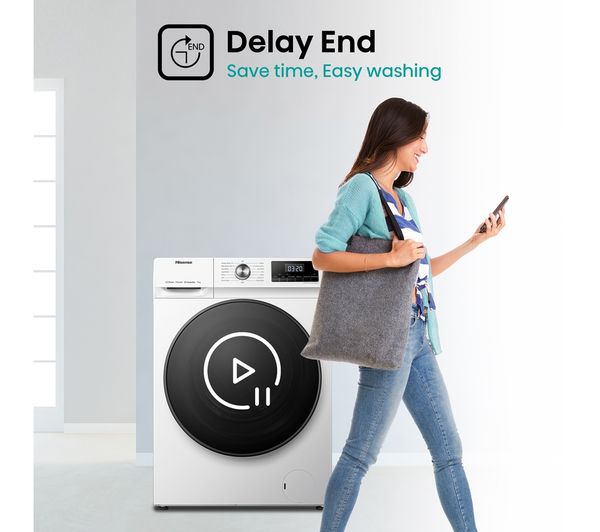HISENSE 3 Series WFQA9014EVJM 9 kg 1400 rpm Washing Machine - White