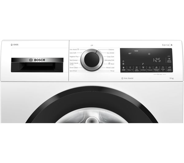 BOSCH Series 6 WGG244F9GB i-DOS 9 kg 1400 Spin Washing Machine - White