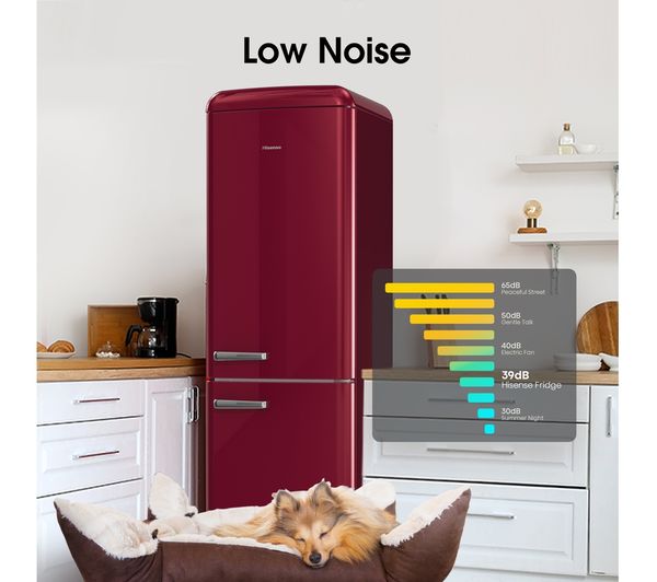 HISENSE RB390N4RRDUK 60 40 Fridge Freezer - Red