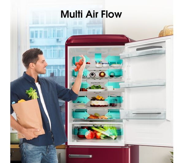 HISENSE RB390N4RRDUK 60 40 Fridge Freezer - Red