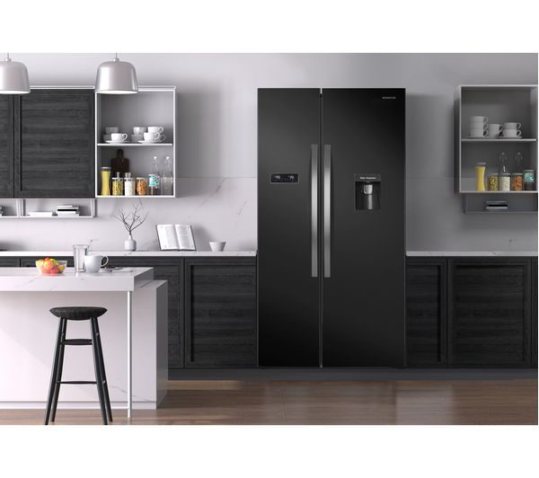 KENWOOD KSBSDB23 American-Style Fridge Freezer - Black