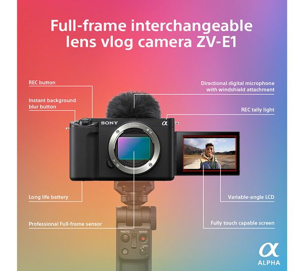 SONY ZV-E1 Mirrorless Vlogging Camera - Body Only
