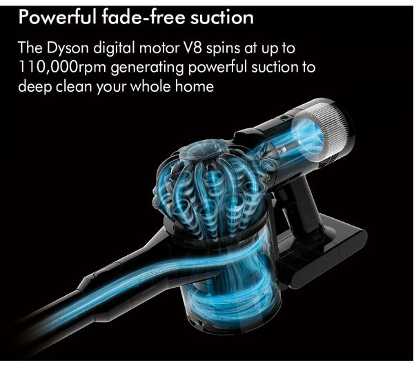 DYSON V8 Cordless Vacuum Cleaner - Silver Nickel