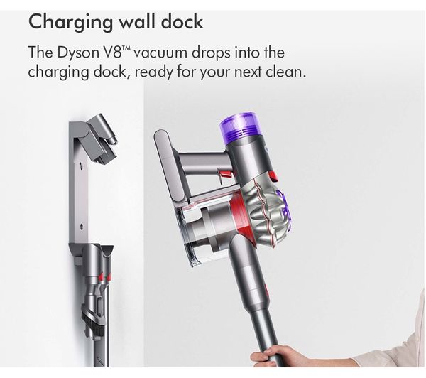 DYSON V8 Cordless Vacuum Cleaner - Silver Nickel