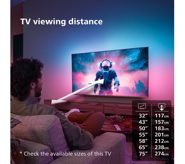 PHILIPS Ambilight 65PUS8108 12 65" Smart 4K Ultra HD HDR LED TV with Amazon Alexa