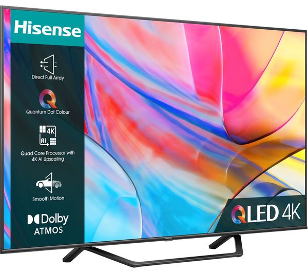 HISENSE 65A7KQTUK 65" Smart 4K Ultra HD HDR QLED TV with Amazon Alexa