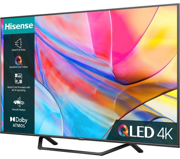 HISENSE 65A7KQTUK 65" Smart 4K Ultra HD HDR QLED TV with Amazon Alexa