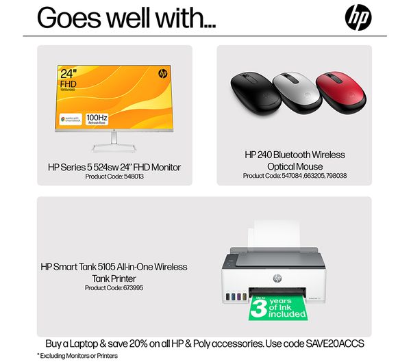 HP 17-cn0534sa 17.3" Laptop - Intel® Pentium® 128 GB SSD Black