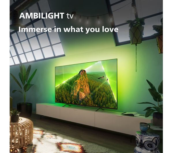 PHILIPS Ambilight 50PUS8108 12 50" Smart 4K Ultra HD HDR LED TV with Amazon Alexa